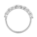 Elegant 14K White Gold 1 1/3Ct Lab Grown Diamond Fashion Ring Alternating Round & Marquise Stones, Ladies Fashion Jewelry (Color F-G -Clarity Vs1/ - Image 2