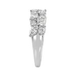 Elegant 14K White Gold 1 1/3Ct Lab Grown Diamond Fashion Ring Alternating Round & Marquise Stones, Ladies Fashion Jewelry (Color F-G -Clarity Vs1/ - Image 3
