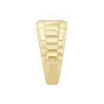 MEN'S RING 1 1/2CT ROUND DIAMOND 14K YELLOW GOLD - Image 3