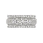 14K WHITE GOLD 2 1/4CT ROUND/OVAL DIAMOND LADIES BAND - Image 5