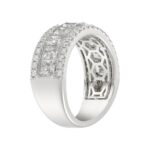 3.00 CT Fashion Band for Ladies Round & Radiant Cut Diamonds 14K White Gold Luxury Band (Color F-G -Clarity VS1/VS2) - Image 3