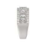 3.00 CT Fashion Band for Ladies Round & Radiant Cut Diamonds 14K White Gold Luxury Band (Color F-G -Clarity VS1/VS2) - Image 4