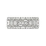 3.00 CT Fashion Band for Ladies Round & Radiant Cut Diamonds 14K White Gold Luxury Band (Color F-G -Clarity VS1/VS2) - Image 5