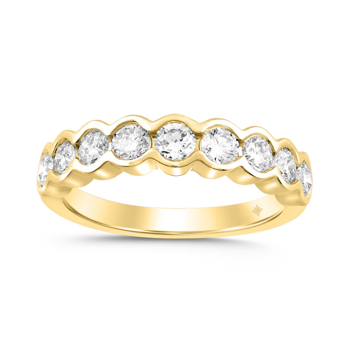 LADIES BAND 1CT ROUND DIAMOND 14K YELLOW GOLD 1 LADIES BAND 1CT ROUND DIAMOND 14K YELLOW GOLD - Image 1