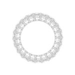 LADIES ETERNITY BAND 5 1/3CT EMERALD DIAMOND 14K WHITE GOLD - Image 2