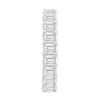 LADIES ETERNITY BAND 5 1/3CT EMERALD DIAMOND 14K WHITE GOLD - Image 3