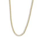 14K YELLOW GOLD 12.00CT ROUND DIAMOND MEN'S NECKLACE - Image 2