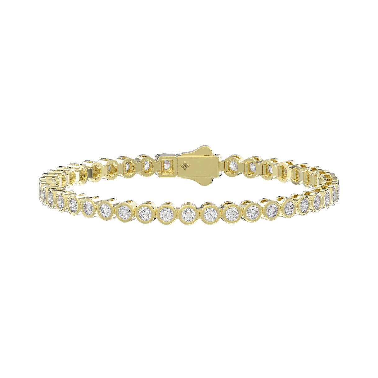 LADIES BRACELET 5.00CT ROUND DIAMOND 14K YELLOW GOLD 1 LADIES BRACELET 5.00CT ROUND DIAMOND 14K YELLOW GOLD - Image 1