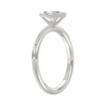 LADIES SOLITAIRE RING 1CT OVAL DIAMOND 14K WHITE GOLD (CENTER STONE OVAL DIAMOND 1CT ) - Image 3