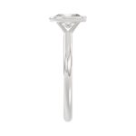 LADIES SOLITAIRE RING 1CT OVAL DIAMOND 14K WHITE GOLD (CENTER STONE OVAL DIAMOND 1CT ) - Image 4