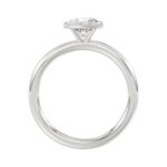 LADIES SOLITAIRE RING 1CT ROUND DIAMOND 14K WHITE GOLD (CENTER STONE ROUND DIAMOND 1CT ) - Image 2