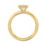 LADIES SOLITAIRE RING 2CT EMERALD DIAMOND 14K YELLOW GOLD (CENTER STONE EMERALD DIAMOND 2CT ) - Image 2