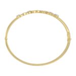 14K Yellow Gold Ladies Flexible Bangle 1 3/4CT Round Cut Diamonds (Color F-G -Clarity VS1/VS2) - Image 2