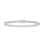 LADIES BRACELET 7CT ROUND DIAMOND 14K WHITE GOLD