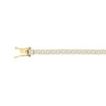 LADIES BRACELET 7CT ROUND DIAMOND 14K YELLOW GOLD - Image 2