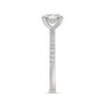 14K WHITE GOLD 1 3/4CT ROUND/CUSHION DIAMOND LADIES RING (CENTER STONE CUSHION DIAMOND 1 1/2CT) - Image 4