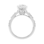 14K WHITE GOLD 3 1/2CT ROUND/BAGUETTE/RADIANT DIAMOND LADIES RING - Image 3