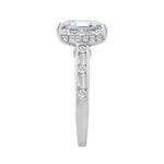 14K WHITE GOLD 3 1/2CT ROUND/BAGUETTE/RADIANT DIAMOND LADIES RING (CENTER STONE RADIANT DIAMOND 3CT) - Image 3
