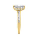14K YELLOW GOLD 3 1/2CT ROUND/BAGUETTE/RADIANT DIAMOND LADIES RING - Image 3