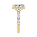 14K YELLOW GOLD 4 3/4CT ROUND/OVAL DIAMOND LADIES RING (CENTER STONE OVAL DIAMOND 4CT) - Image 3