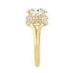LADIES RING 3 3/8CT ROUND DIAMOND/14K YELLOW GOLD (CENTER STONE ROUND DIAMOND 3CT ) - Image 3