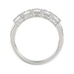 14K WHITE GOLD 2.00CT EMERALD DIAMOND LADIES BAND - Image 2