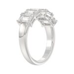 14K WHITE GOLD 2.00CT EMERALD DIAMOND LADIES BAND - Image 3