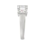 14K WHITE GOLD 2.00CT EMERALD DIAMOND LADIES BAND - Image 4