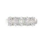 14K WHITE GOLD 2.00CT OVAL DIAMOND LADIES BAND - Image 5