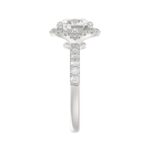 14K WHITE GOLD 4 1/2CT ROUND/CUSHION DIAMOND LADIES RING (CENTER STONE CUSHION DIAMOND 4CT & Color F-G Clarity VS1/VS2) - Image 4