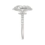 14K WHITE GOLD 4 1/2CT ROUND/OVAL DIAMOND LADIES RING (CENTER STONE OVAL DIAMOND 4.00CT & Color F-G Clarity VS1/VS2) - Image 4