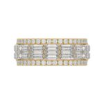 14K YELLOW GOLD 1 1/4CT ROUND/BAGUETTE DIAMOND LADIES BAND - Image 5