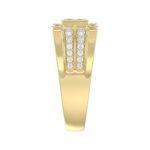 14K YELLOW GOLD 1.00CT ROUND DIAMOND MEN'S RING - Image 4
