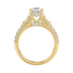 Classic 14K Yellow Gold Ladies Diamond Ring 4.00CT Round Oval & Baguette Diamonds with 3.00CT Oval Center stone (Color F-G -Clarity VS1/VS2) - Image 2