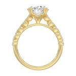 Ladies 14K Yellow Gold Ladies Elegance- Bridal Set 3 1/3CT Round & Oval Diamonds 3.00CT Oval Center stone (Color F-G Clarity VS1/VS2) - Image 2