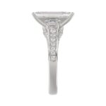 Luxury 14K White Gold Ladies Diamond Ring 4.00CT Round, Emerald & Baguette Diamonds with 3.00CT Emerald Center stone (Color F-G -Clarity VS1/VS2) - Image 3
