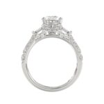 21K PLATINUM LADIES RING 2 3/4CT ROUND/PEAR/BAGUETTE DIAMOND (CENTER STONE PEAR DIAMOND 2CT) - Image 2