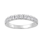 14K WHITE GOLD 3/4CT ROUND DIAMOND LADIES BAND