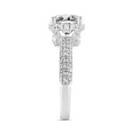LADIES RING 2 3/4CT ROUND DIAMOND 14K WHITE GOLD (CENTER STONE ROUND DIAMOND 2CT ) - Image 3