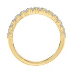 14K YELLOW GOLD 1 1/2CT ROUND/MARQUISE DIAMOND LADIES BAND - Image 2