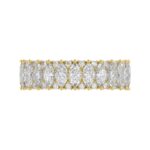 14K YELLOW GOLD 1 1/2CT ROUND/MARQUISE DIAMOND LADIES BAND - Image 5