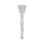 LADIES RING 1 3/4CT PRINCESS/ROUND DIAMOND 14K WHITE GOLD (CENTER STONE PRINCESS DIAMOND 1CT ) - Image 4