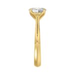 LADIES SOLITAIRE RING 1 1/2CT OVAL DIAMOND 14K YELLOW GOLD - Image 4