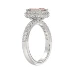 ETERNAL BLUSH COLLECTION 14K WHITE GOLD 4.00CT ROUND/RADIANT DIAMOND LADIES RING (CENTER STONE PINK RADIANT DIAMOND 3.00CT) - Image 2