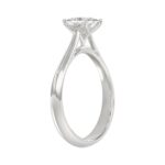 LADIES SOLITAIRE RING 1CT PRINCESS DIAMOND 14K WHITE GOLD - Image 3