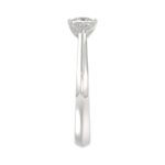 LADIES SOLITAIRE RING 1CT PRINCESS DIAMOND 14K WHITE GOLD - Image 4