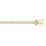 LADIES BRACELET 5CT ROUND DIAMOND 14K YELLOW GOLD - Image 2