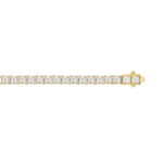 LADIES BRACELET 5CT ROUND DIAMOND 14K YELLOW GOLD - Image 3