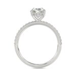 14K WHITE GOLD 1 3/4CT ROUND/OVAL DIAMOND LADIES RING (CENTER STONE OVAL DIAMOND 1 1/2CT) - Image 2
