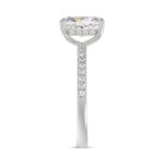14K WHITE GOLD 1 3/4CT ROUND/RADIANT DIAMOND LADIES RING (CENTER STONE RADIANT DIAMOND 1 1/2CT) - Image 4